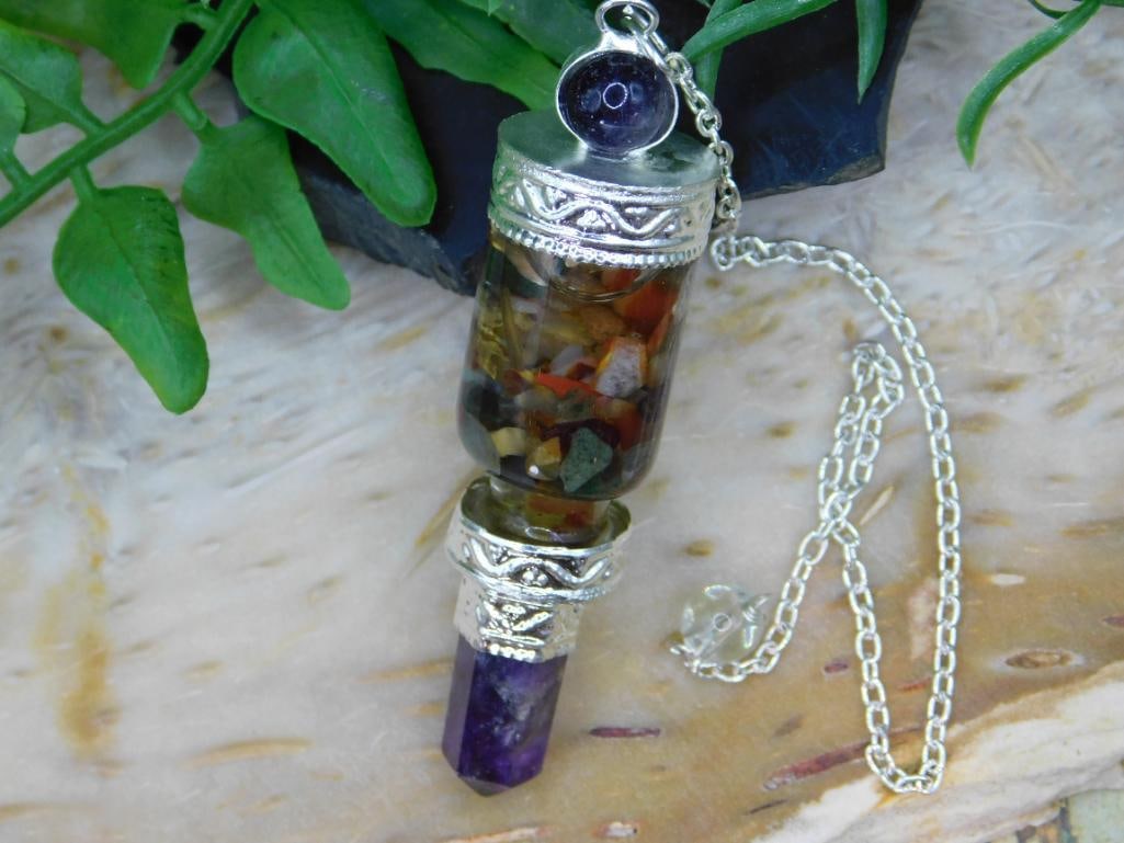 MIXED STONE PENDULUM ROCK STONE LAPIDARY SPECIMEN - 2