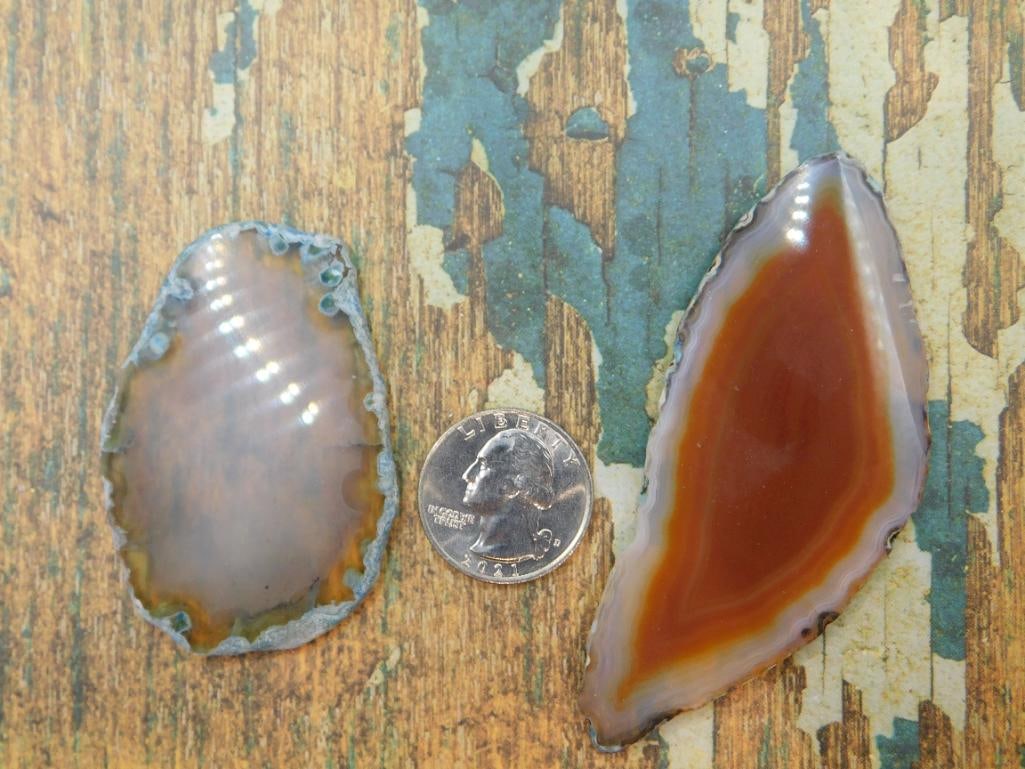AGATE SLICES ROCK STONE LAPIDARY SPECIMEN - 3