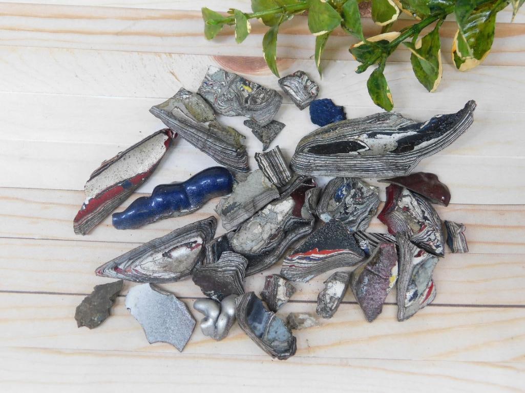 FORDITE MOTOR CITY AGATE ROCK STONE LAPIDARY SPECIMEN: FORDITE MOTOR CITY AGATE ROCK STONE LAPIDARY SPECIMEN