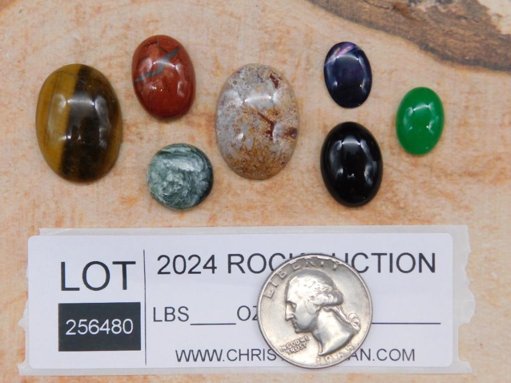 CABOCHONS ROCK STONE LAPIDARY SPECIMEN - 2