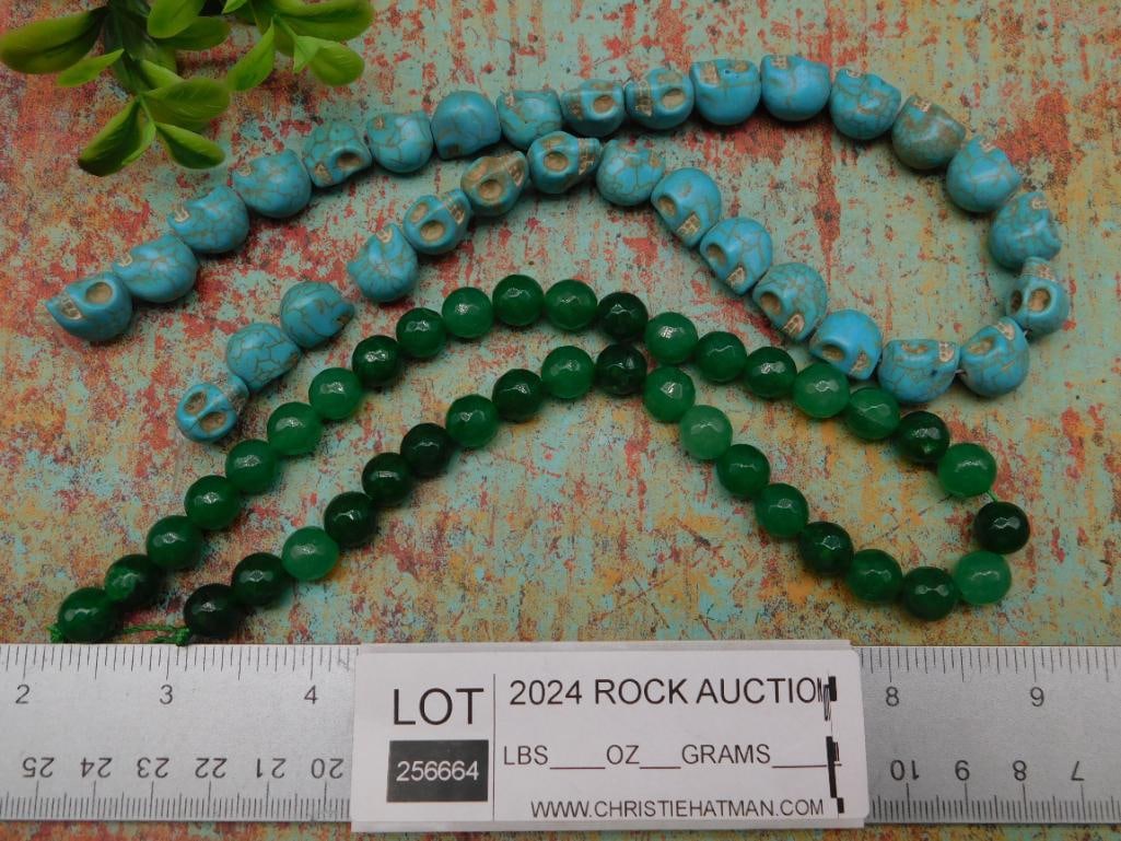 STONE BEADS ROCK STONE LAPIDARY SPECIMEN - 2