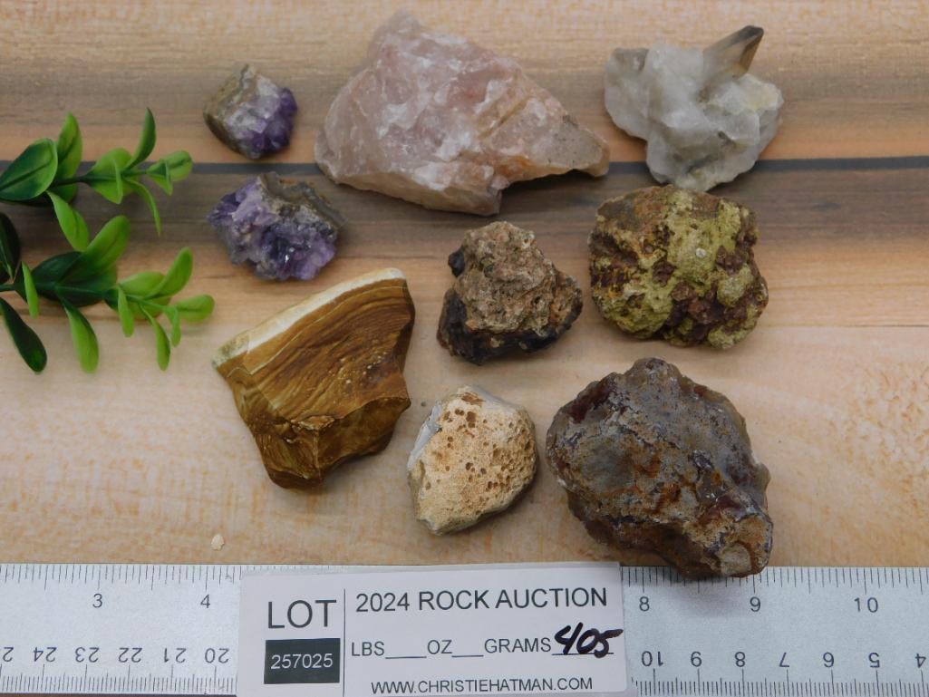 MIXED ROUGH ROCK STONE LAPIDARY SPECIMEN - 4