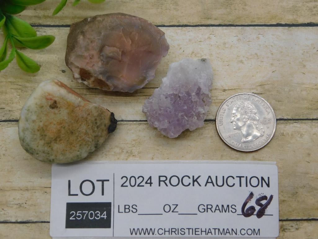 MIXED ROUGH ROCK STONE LAPIDARY SPECIMEN - 2