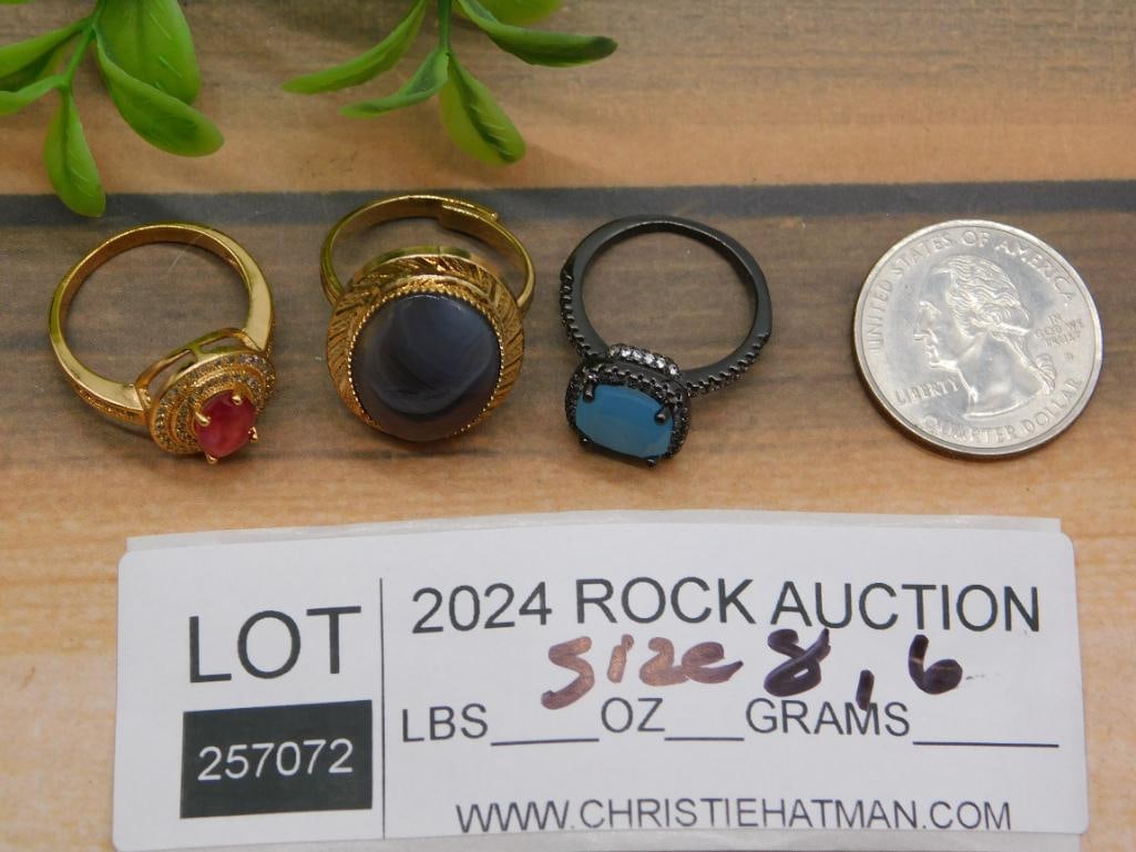 STONE RING ROCK STONE LAPIDARY SPECIMEN - 2