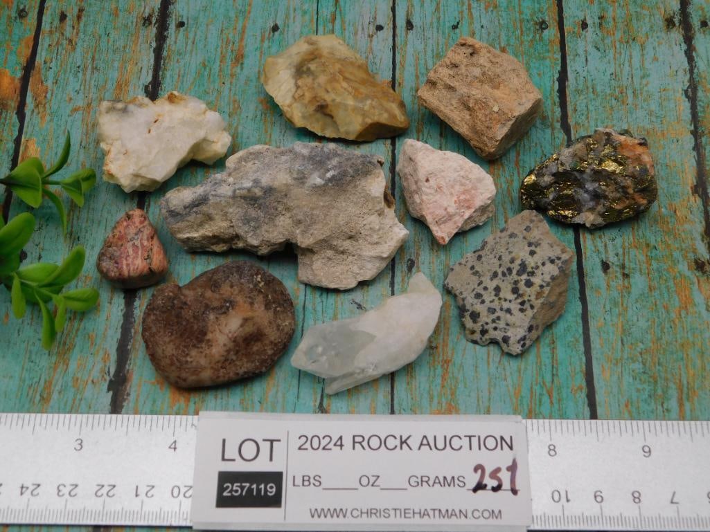 MIXED ROUGH ROCK STONE LAPIDARY SPECIMEN - 2