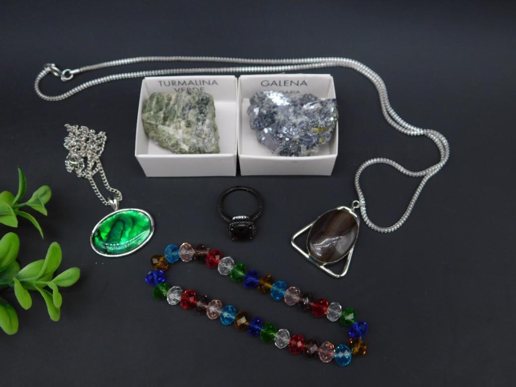 MIXED LOT ROCK STONE LAPIDARY SPECIMEN: MIXED LOT ROCK STONE LAPIDARY SPECIMEN