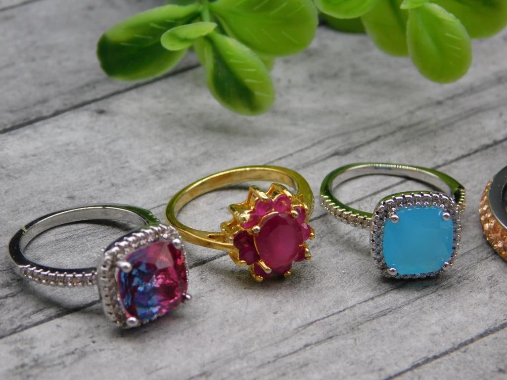 STONE RINGS ROCK STONE LAPIDARY SPECIMEN - 3