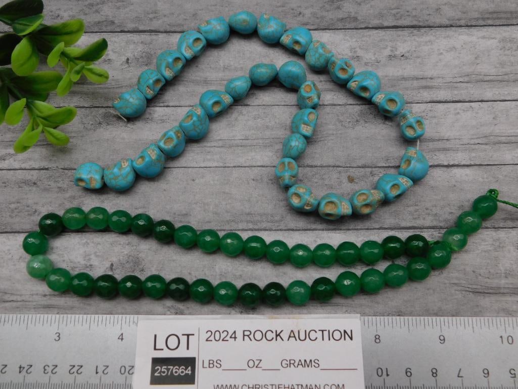 STONE BEADS ROCK STONE LAPIDARY SPECIMEN - 3