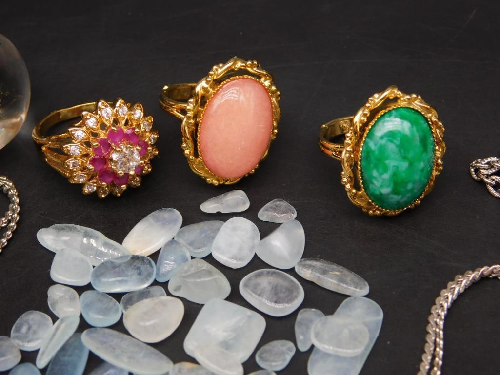 MIXED LOT ROCK STONE LAPIDARY SPECIMEN: MIXED LOT ROCK STONE LAPIDARY SPECIMEN