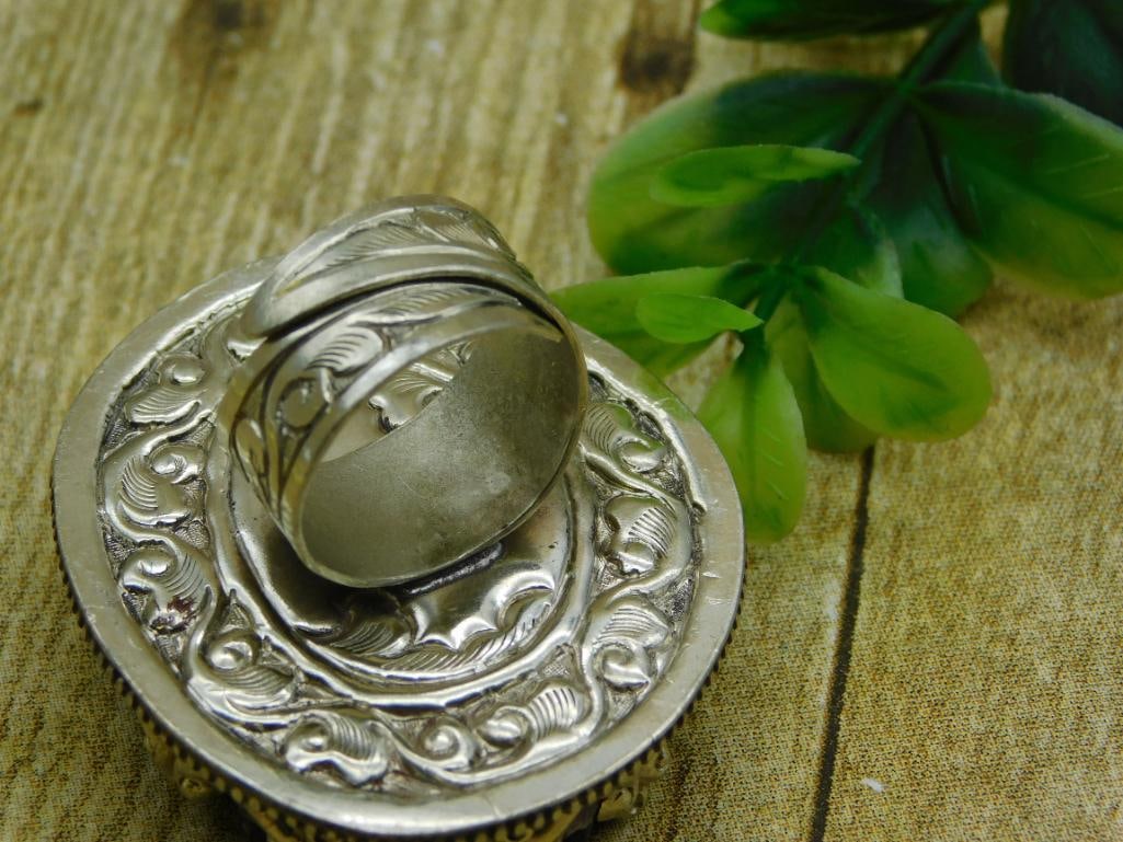 AMETHYST ADJUSTABLE RING ROCK STONE LAPIDARY SPECIMEN - 2