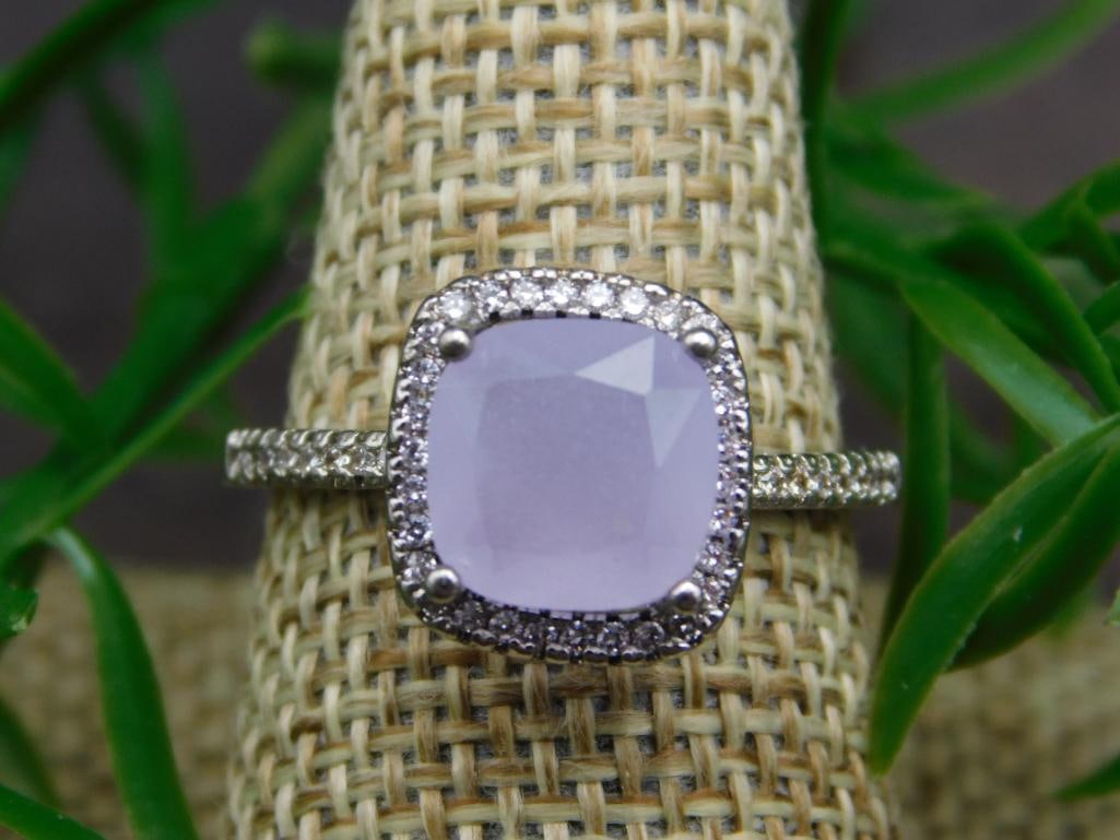 GENUINE STONE RING SIZE 8 - 3