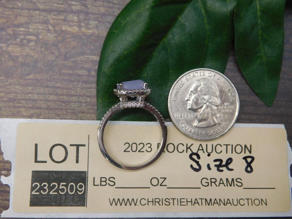 GENUINE STONE RING SIZE 8 - 4