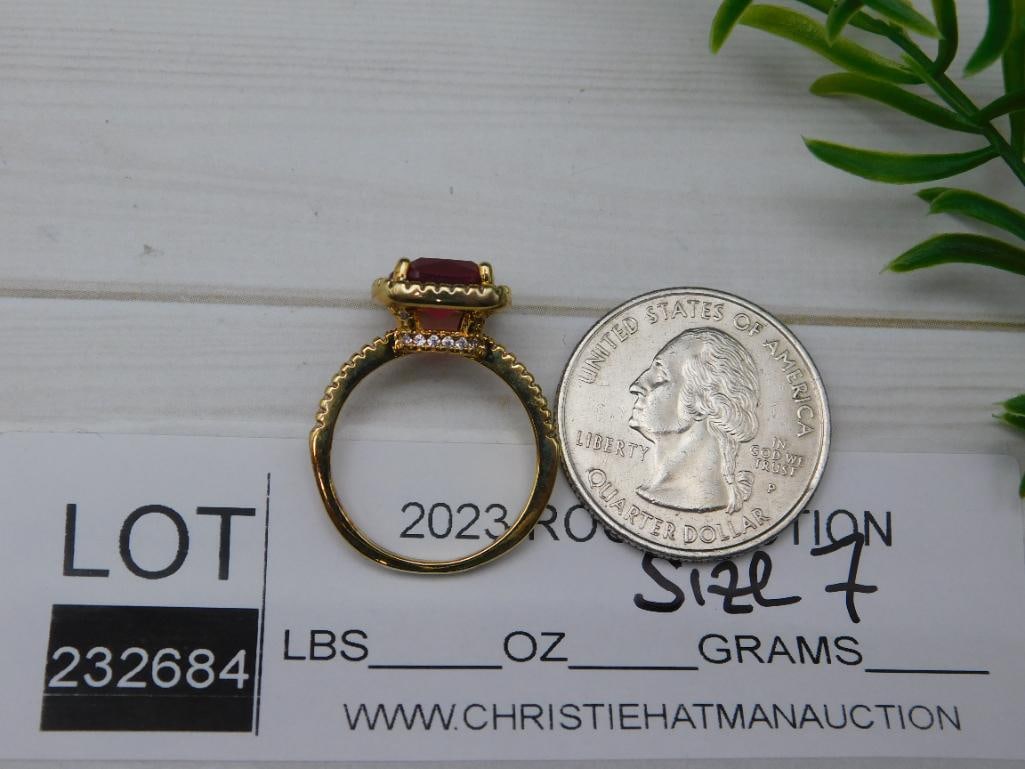 GENUINE STONE RING SIZE 7 - 2