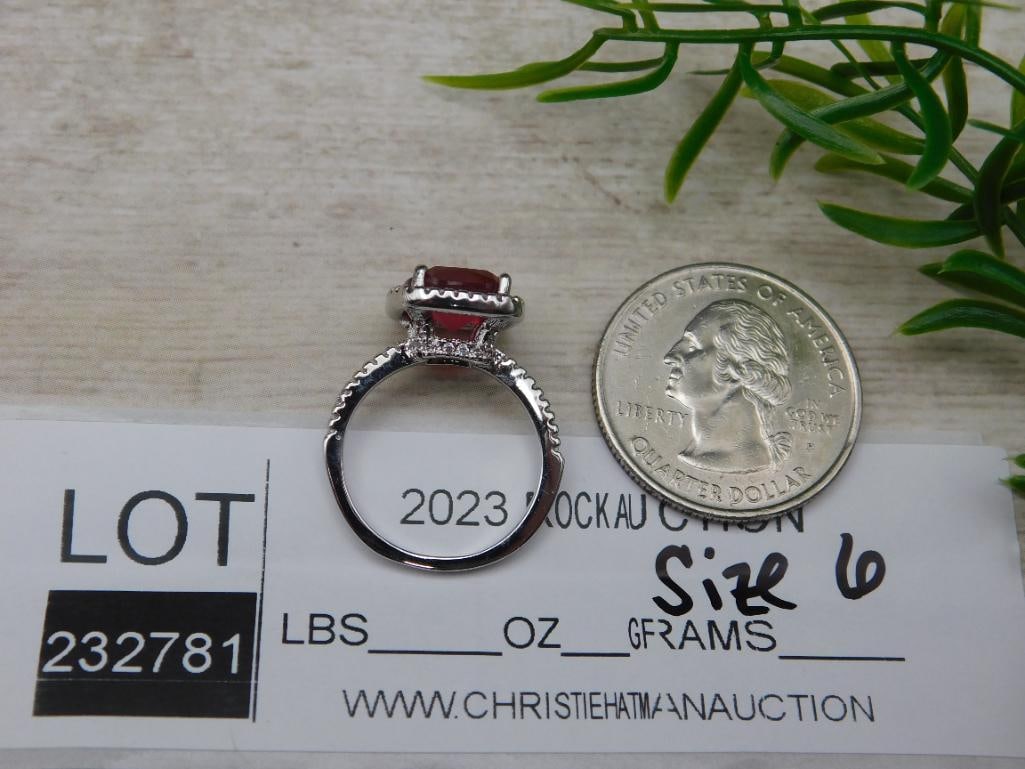 GENUINE STONE RING SIZE 6 - 2