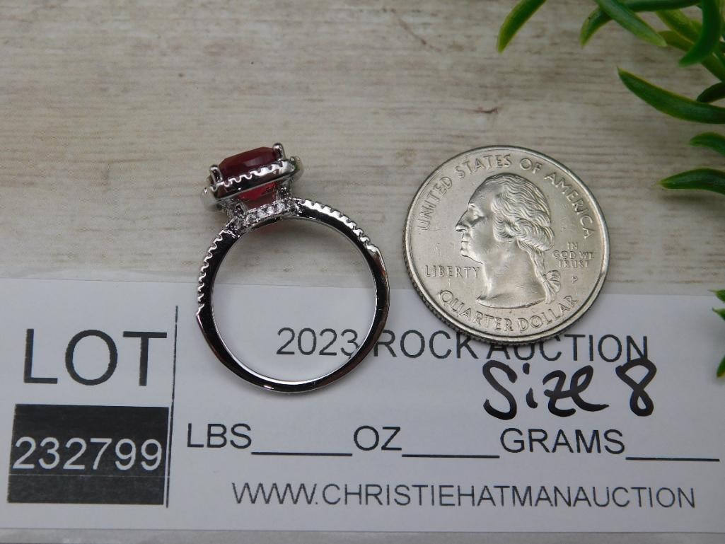 GENUINE STONE RING SIZE 8 - 2