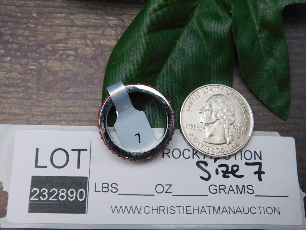 GENUINE STONE RING SIZE 7 - 2