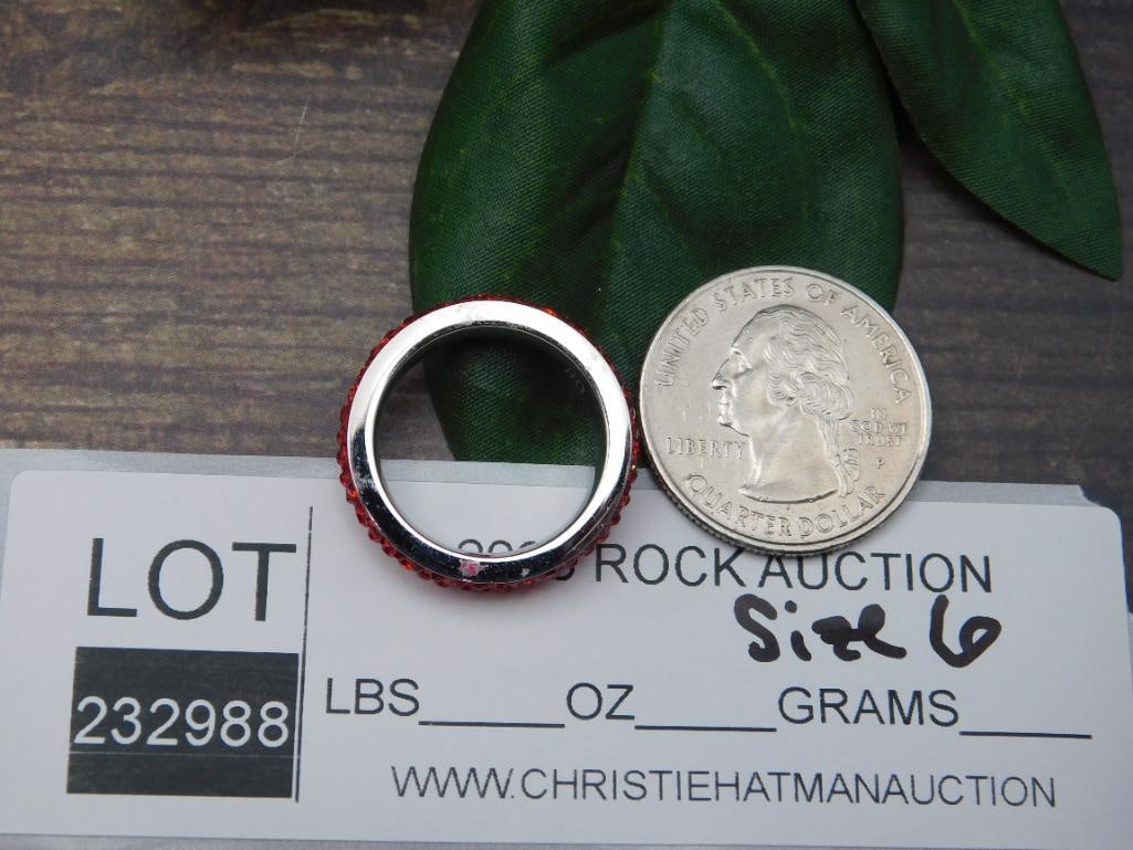 GENUINE STONE RING SIZE 6 - 2