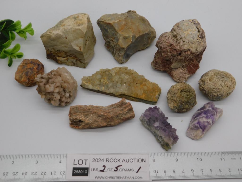 MIXED ROUGH ROCK STONE LAPIDARY SPECIMEN - 4