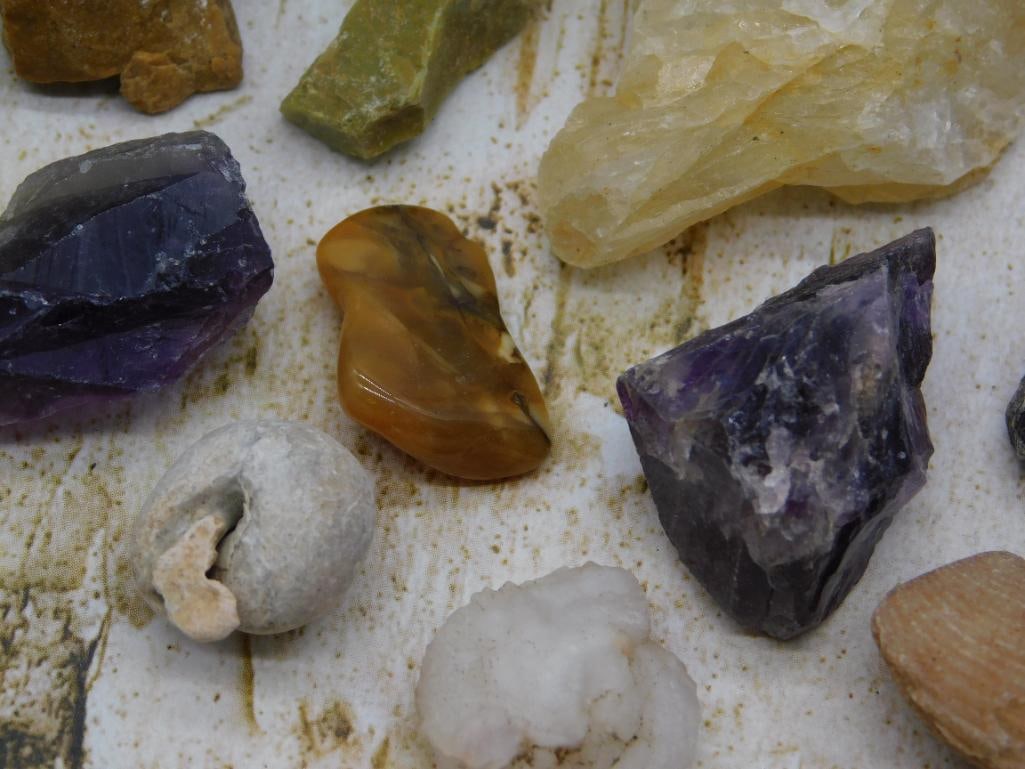 MIXED ROUGH ROCK STONE LAPIDARY SPECIMEN - 3