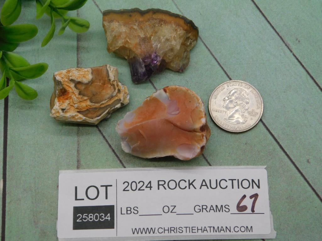 MIXED ROUGH ROCK STONE LAPIDARY SPECIMEN - 3