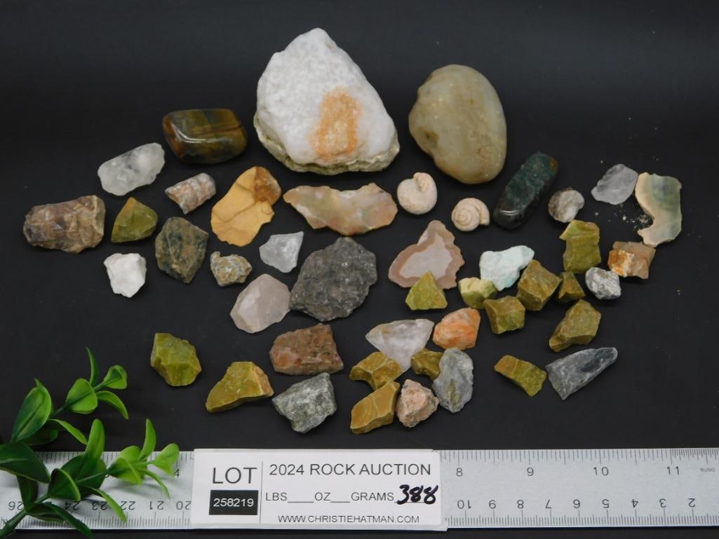 MIXED ROUGH ROCK STONE LAPIDARY SPECIMEN - 4