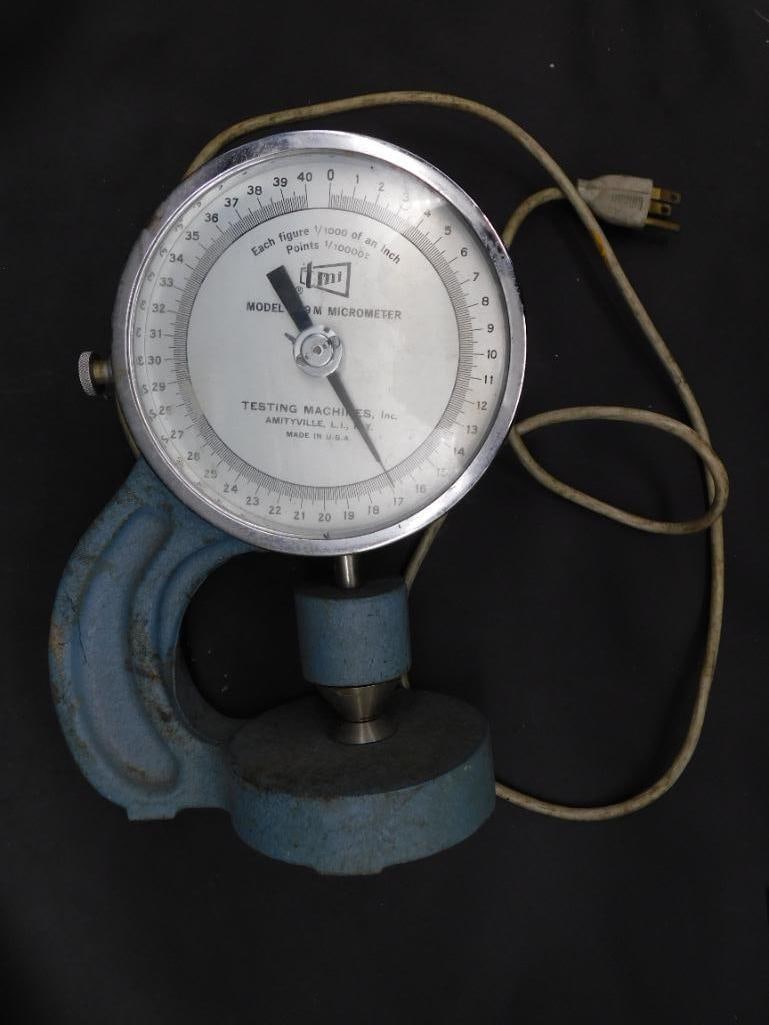 VINTAGE TMI MODEL 549 MICROMETER CALIPER TESTER ANTIQUE TOOL (1 of 4)