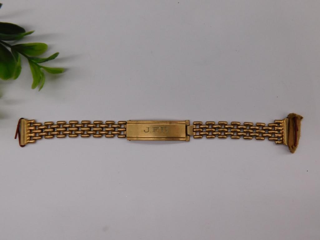 GOLD CONTENT .025 12 GRAMS MARKED LINK BRACLET VINTAGE ANTIQUE: GOLD CONTENT .025 12 GRAMS MARKED LINK BRACLET VINTAGE ANTIQUE
