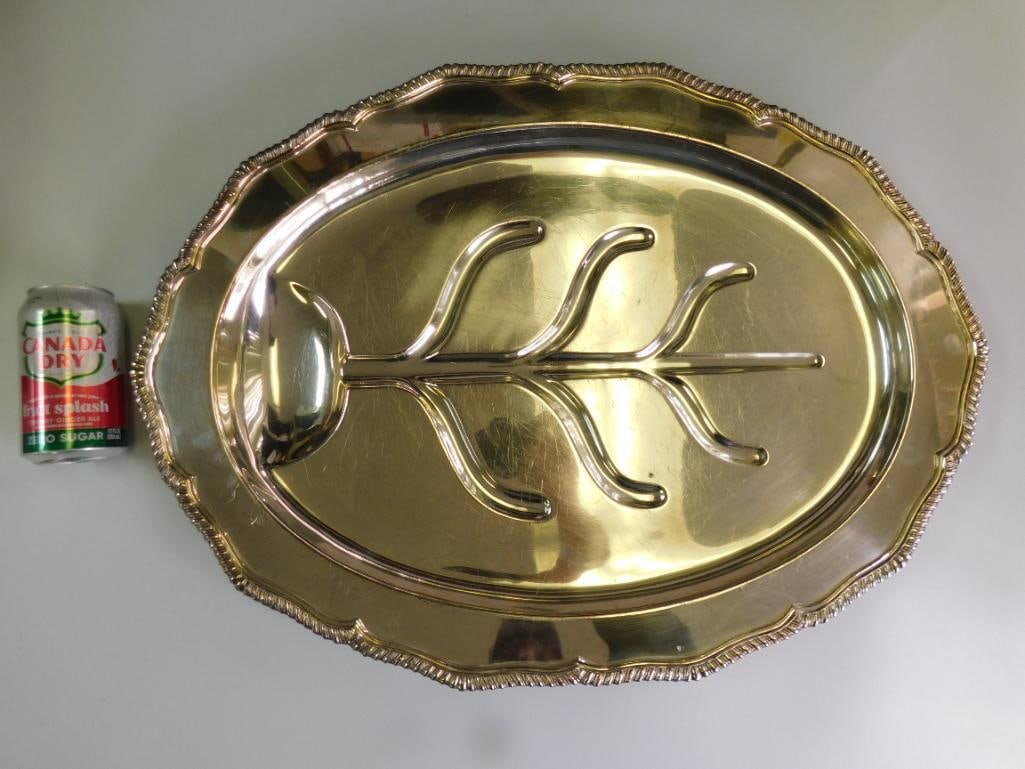 GEORGE & CHARLES WALLACE AND SONS 7.5 POUND EPNS TREE OF LIFE FOOTED SERVING PLATTER VINTAGE ANTIQUE: GEORGE & CHARLES WALLACE AND SONS 7.5 POUND EPNS TREE OF LIFE FOOTED SERVING PLATTER VINTAGE ANTIQUE