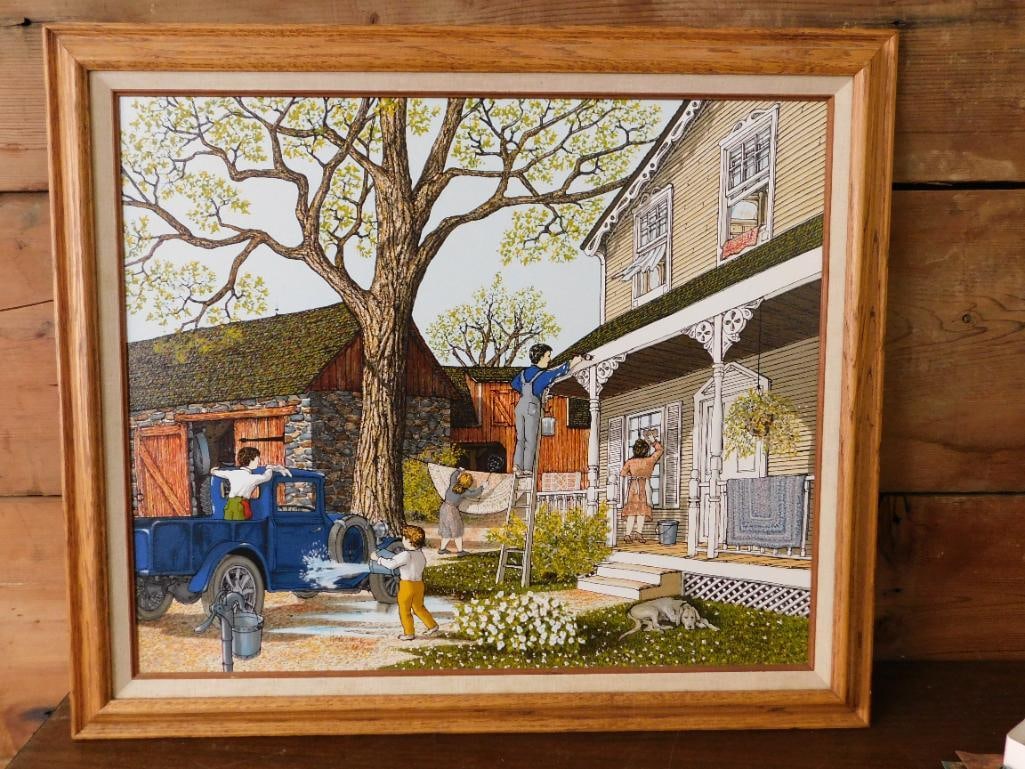 1989 PAINTING SIGNED BY ARTIST HARGROVE VINTAGE ANTIQUE (1 of 5)