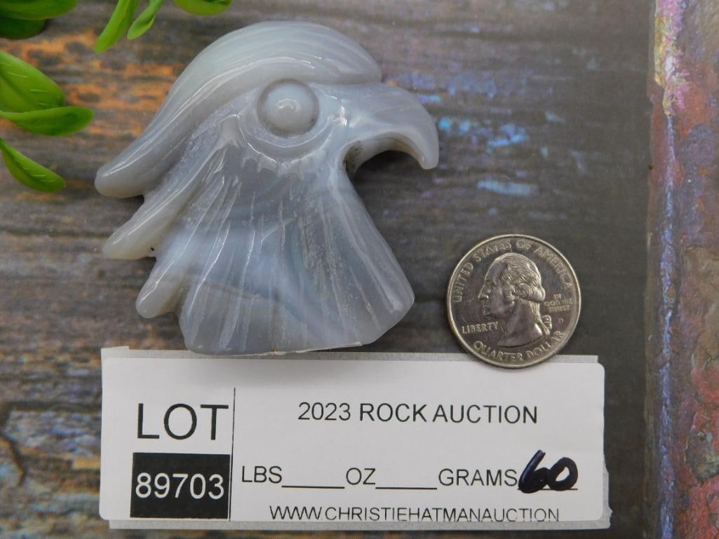 DRUZY AGATE EAGLE ROCK STONE LAPIDARY SPECIMEN - 2