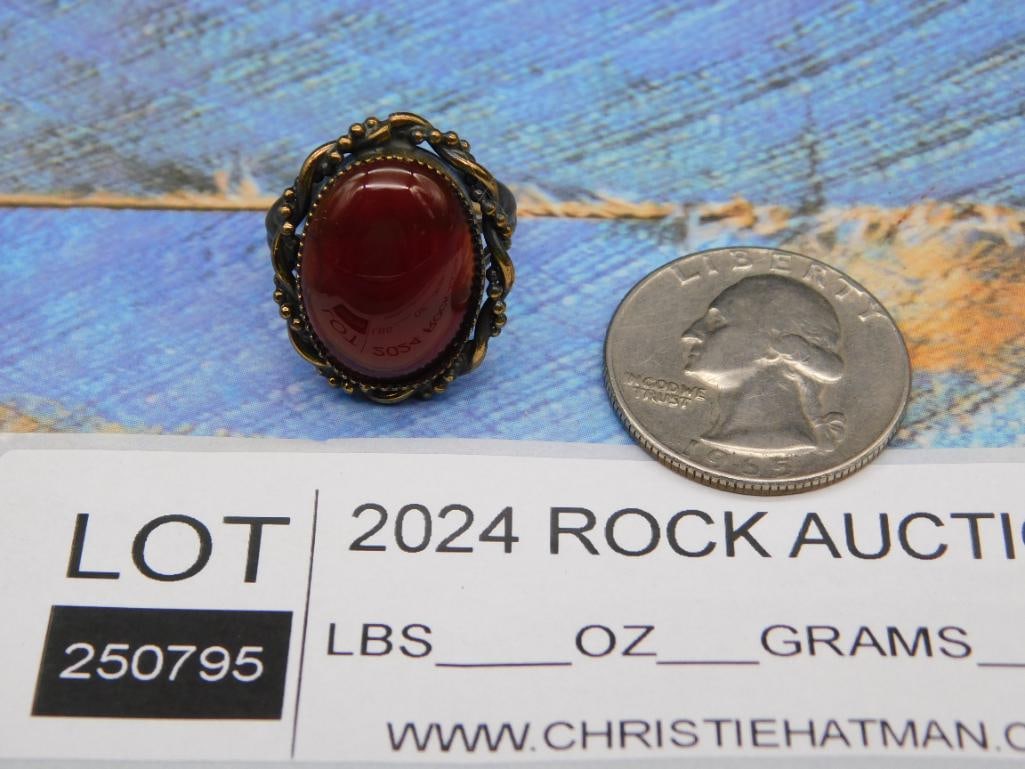 STONE RING ROCK STONE LAPIDARY SPECIMEN - 2