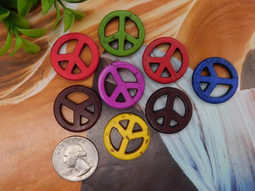 Peace Sign Beads - 2