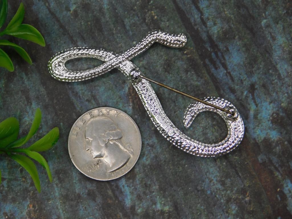 Rhinestone Encrusted Decorative Brooch - 2