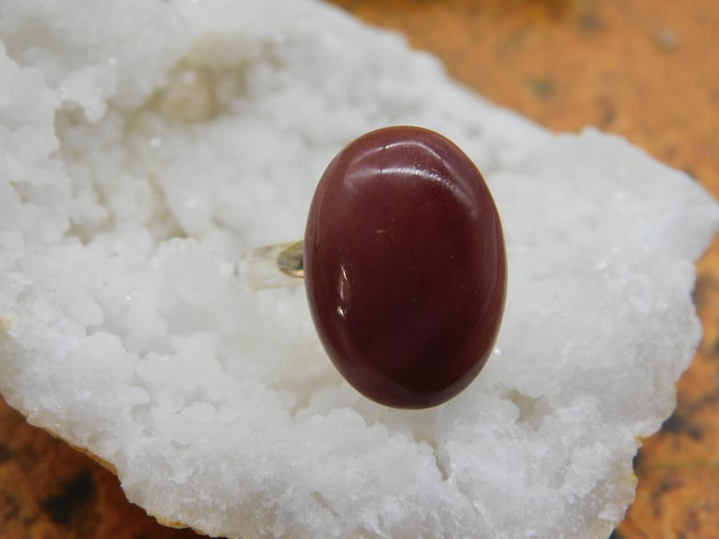 STONE RING SIZE 6 ROCK STONE LAPIDARY SPECIMEN: STONE RING SIZE 6 ROCK STONE LAPIDARY SPECIMEN