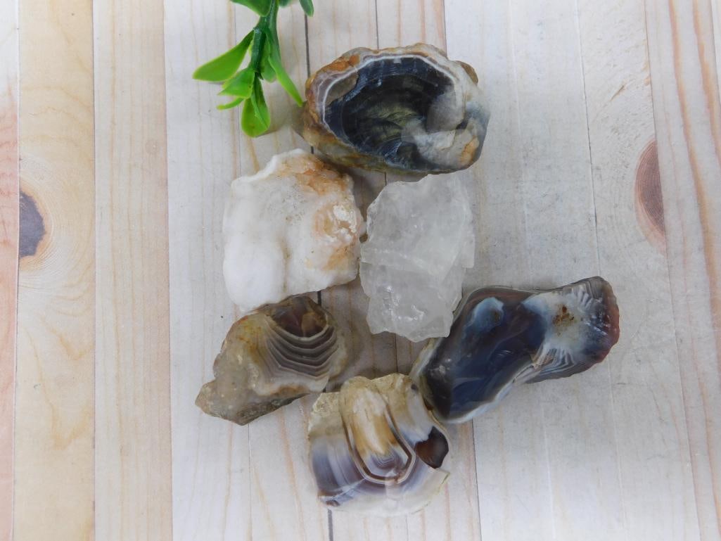 MIXED ROUGH ROCK ROCK STONE LAPIDARY SPECIMEN: MIXED ROUGH ROCK ROCK STONE LAPIDARY SPECIMEN