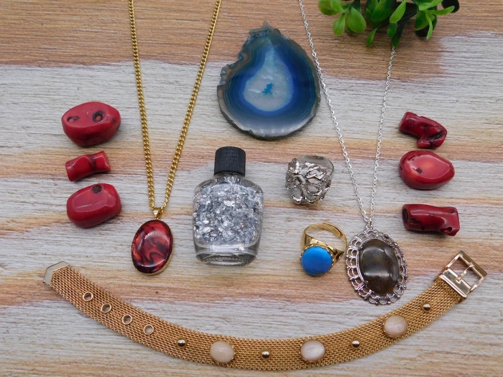 MIXED LOT ROCK STONE LAPIDARY SPECIMEN: MIXED LOT ROCK STONE LAPIDARY SPECIMEN