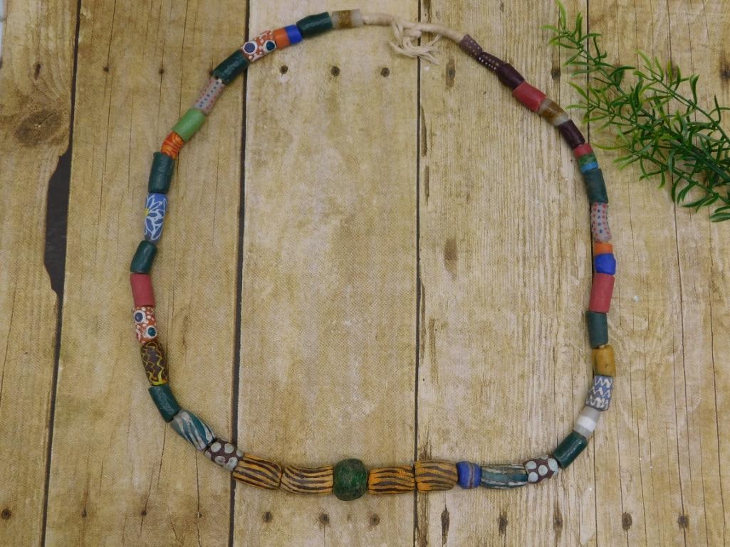 AFRICAN TRADE BEADS ROCK STONE LAPIDARY SPECIMEN: AFRICAN TRADE BEADS ROCK STONE LAPIDARY SPECIMEN