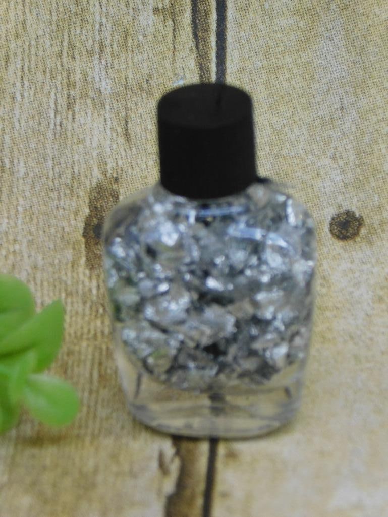 SILVER FLAKES IN BOTTLE ROCK STONE LAPIDARY SPECIMEN: SILVER FLAKES IN BOTTLE ROCK STONE LAPIDARY SPECIMEN