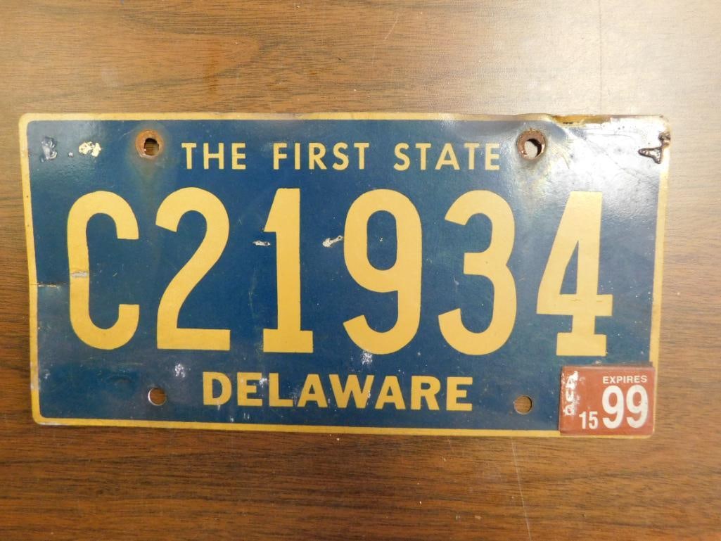 Vintage Antique License Plate US Delaware Collectible 231 (1 of 4)