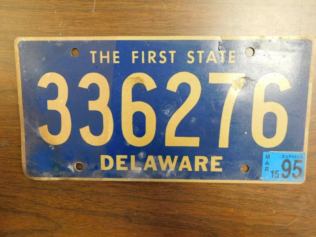 Vintage Antique License Plate US Delaware Collectible 272: Vintage Antique License Plate US Delaware Collectible 272