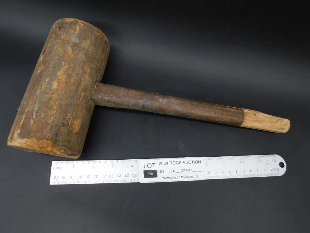 VINTAGE WOODEN MALLET - 3