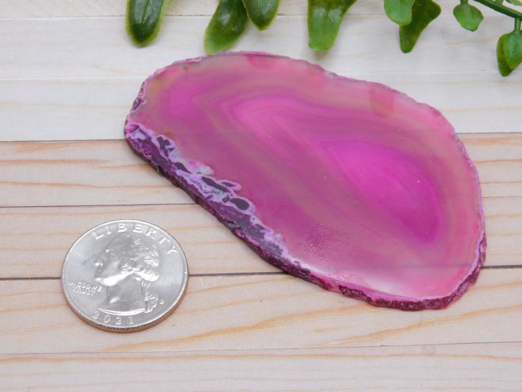 AGATE SLICE ROCK STONE LAPIDARY SPECIMEN - 3