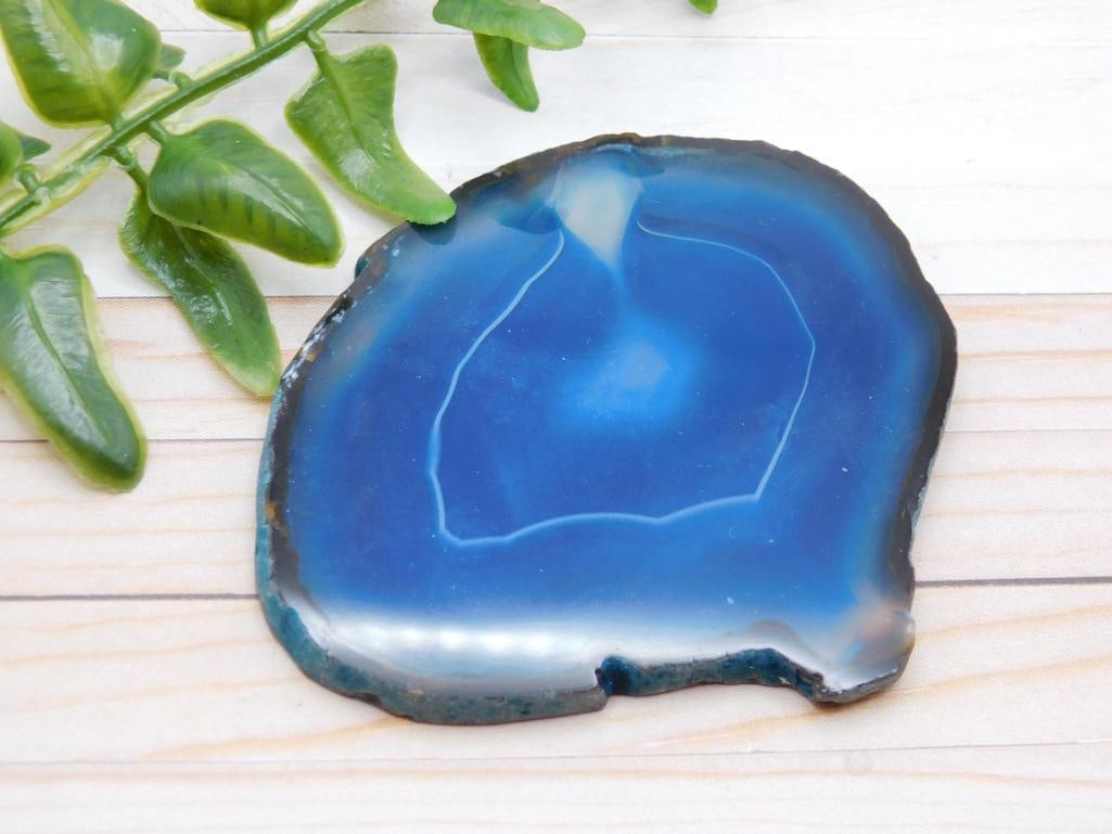 AGATE SLICE ROCK STONE LAPIDARY SPECIMEN: AGATE SLICE ROCK STONE LAPIDARY SPECIMEN