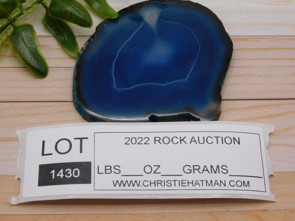 AGATE SLICE ROCK STONE LAPIDARY SPECIMEN - 4