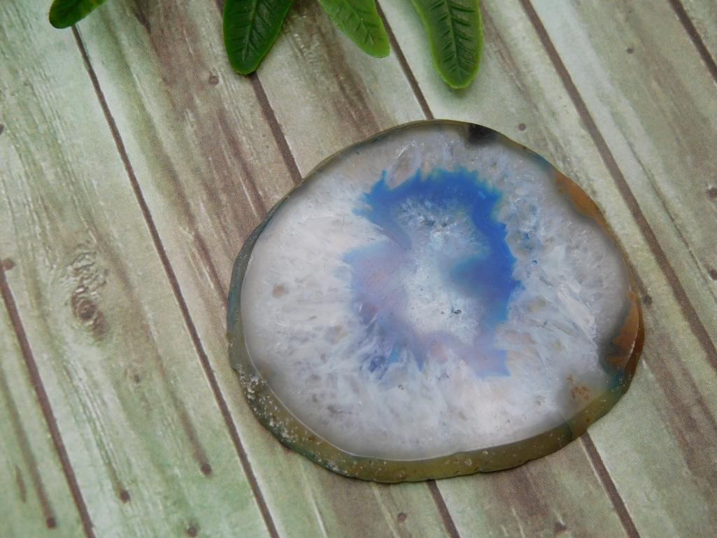 AGATE SLICE ROCK STONE LAPIDARY SPECIMEN: AGATE SLICE ROCK STONE LAPIDARY SPECIMEN