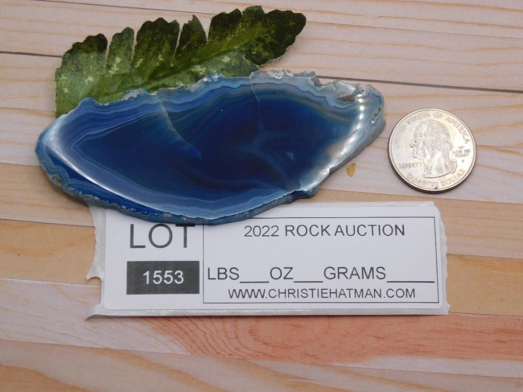AGATE SLICE ROCK STONE LAPIDARY SPECIMEN - 2