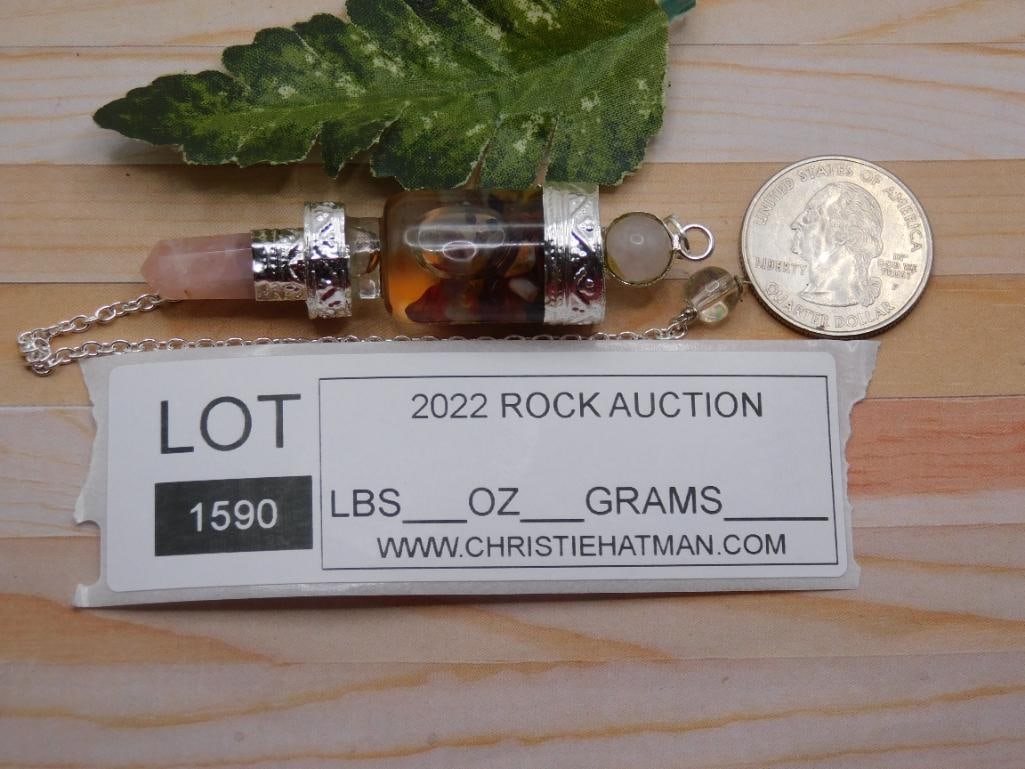 MIXED STONE PENDULUM ROCK STONE LAPIDARY SPECIMEN - 2