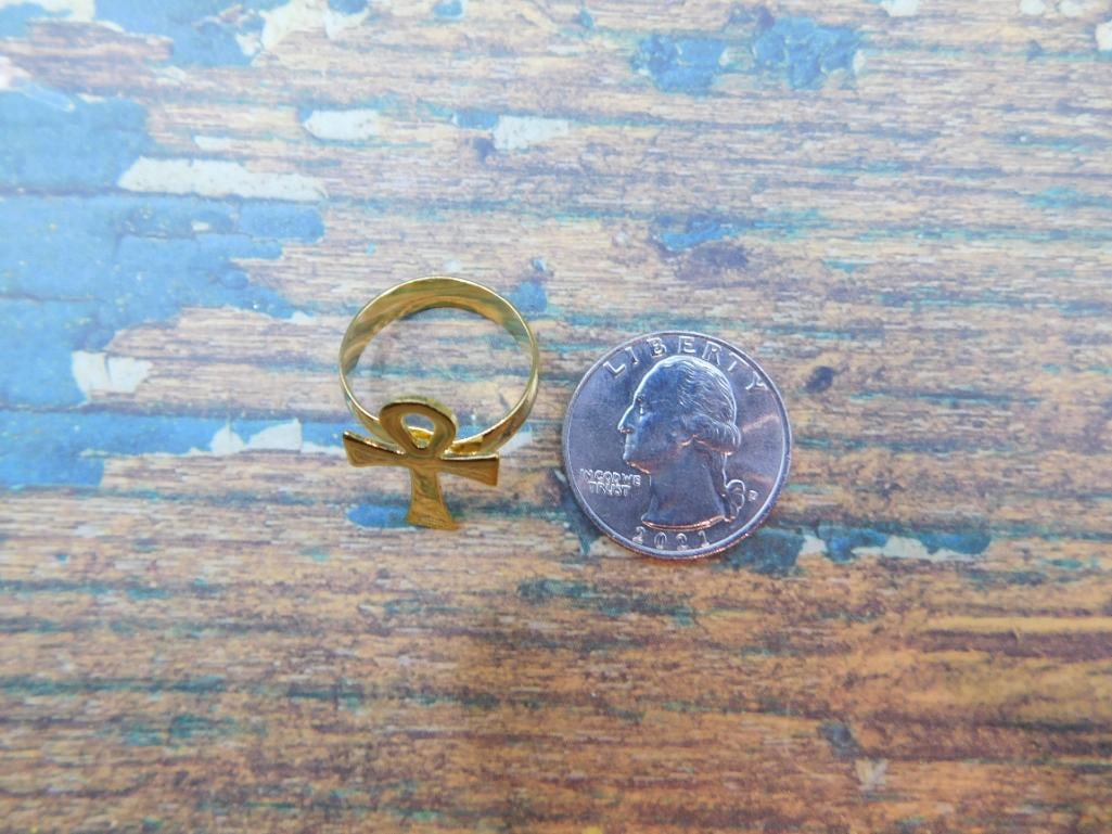 ANKH RING ROCK STONE LAPIDARY SPECIMEN - 4