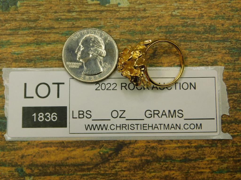 FLOWER RING ROCK STONE LAPIDARY SPECIMEN - 4