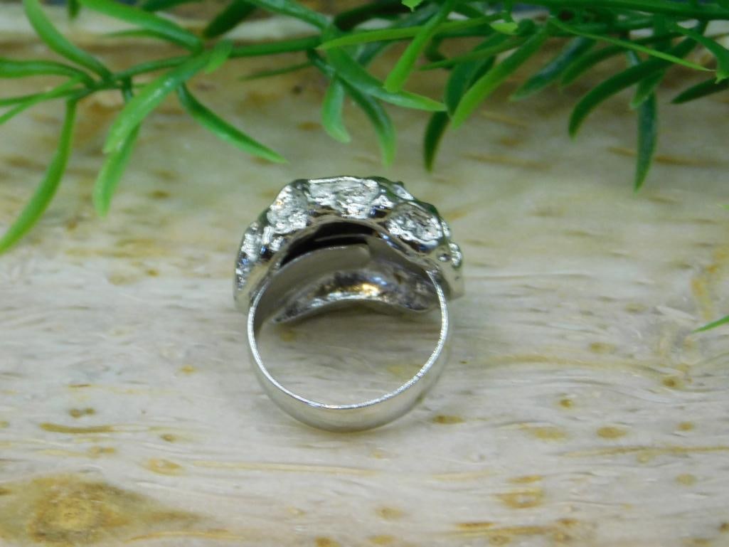 SILVER CLUSTER RING ROCK STONE LAPIDARY SPECIMEN - 3